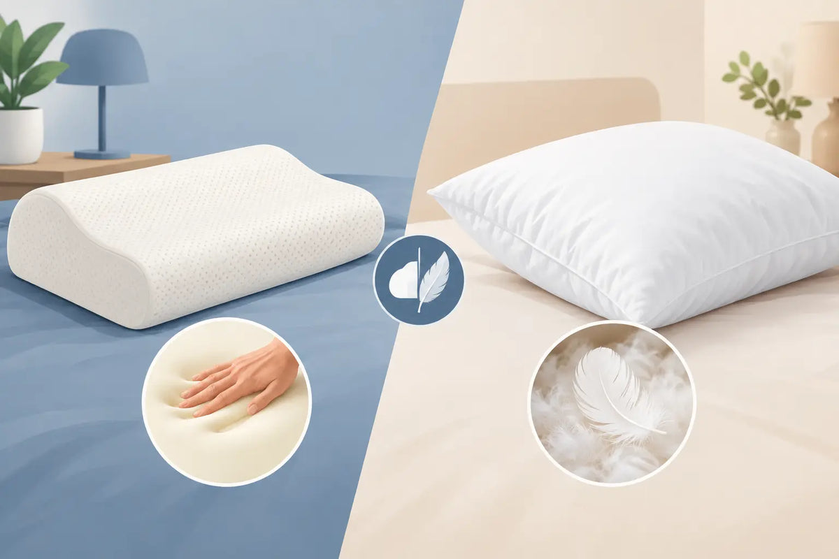 Almohada viscoelástica vs plumas: cuál conviene
